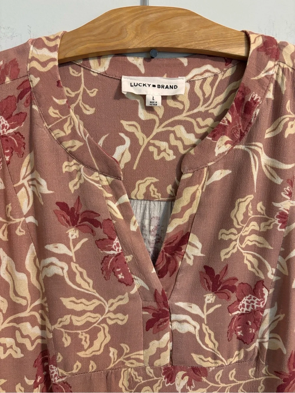 Lucky Brand Flutter sleeve Midi Floral Dress - Picture 5 of 13
